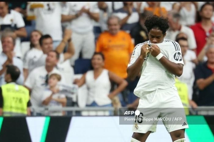 Cetak Rekor Hebat dalam Waktu 10 Menit, Endrick Curi Panggung Debut Kylian Mbappe di Santiago Bernabeu